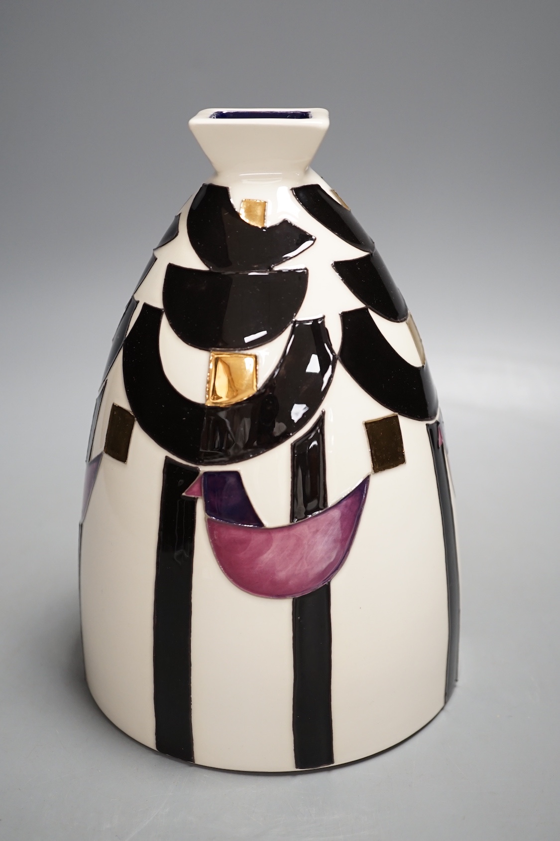 A Moorcroft abstract vase, limited edition 2018 13/30, boxed, 22cms high.